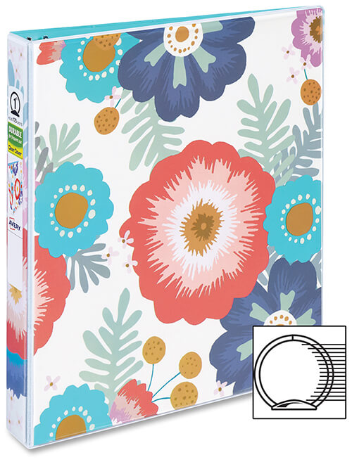 Durable_Binder_with_Round_Ring_Floral